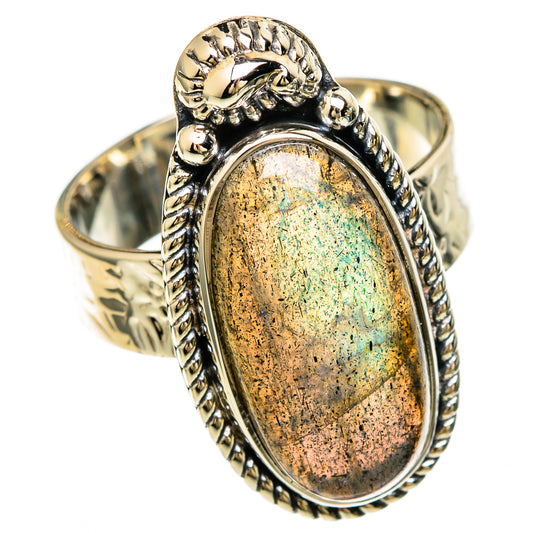 Labradorite Rings handcrafted by Ana Silver Co - RING100603