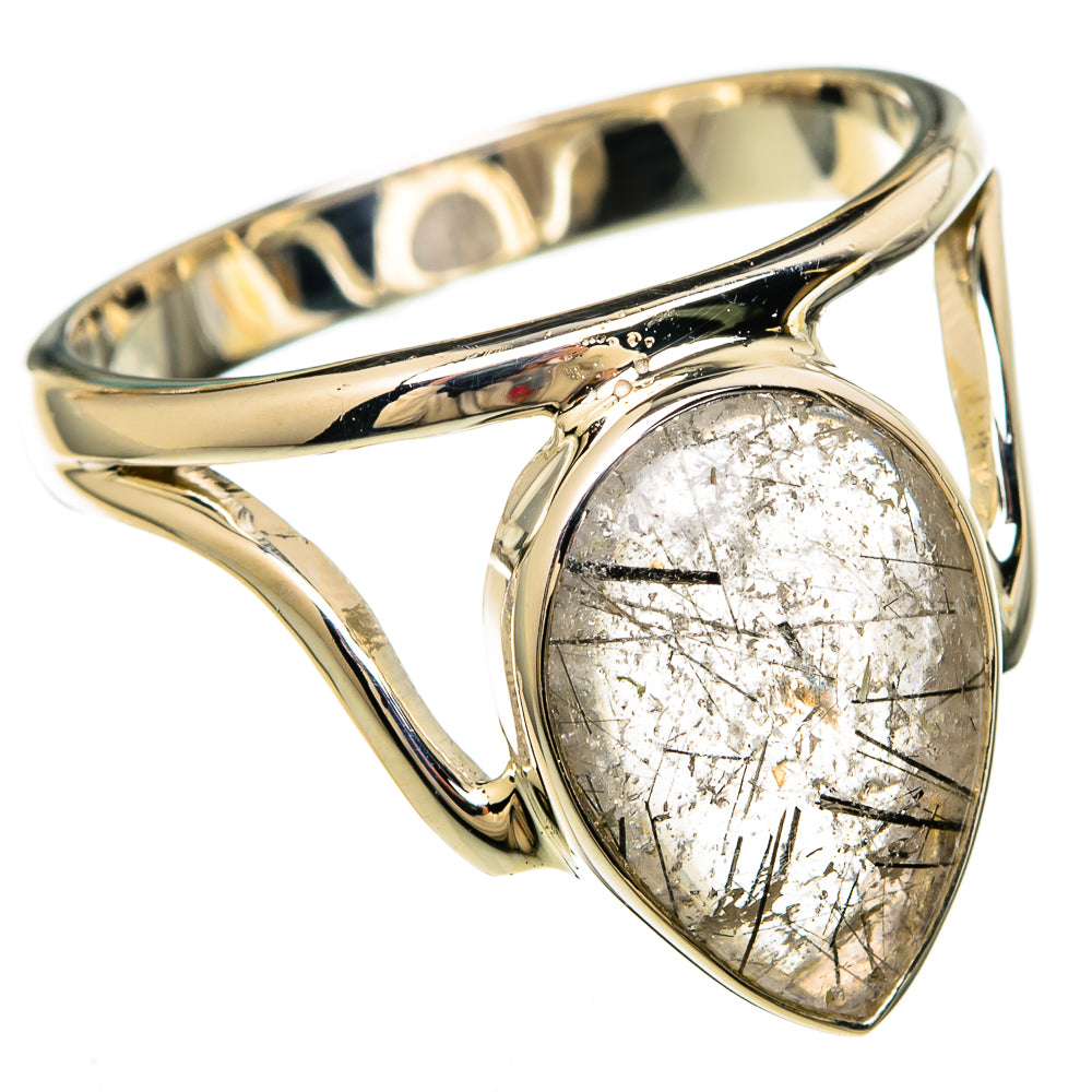Tourmalinated Quartz Rings handcrafted by Ana Silver Co - RING100621