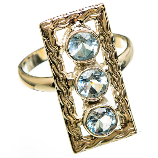 Blue Topaz Rings handcrafted by Ana Silver Co - RING100625