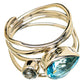 Blue Topaz Rings handcrafted by Ana Silver Co - RING100628