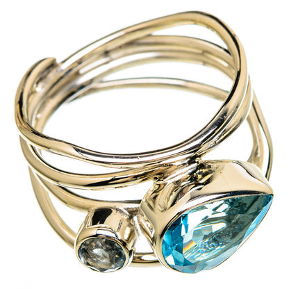 Blue Topaz Rings handcrafted by Ana Silver Co - RING100628