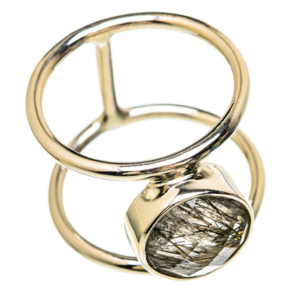 Tourmalinated Quartz Rings handcrafted by Ana Silver Co - RING100640
