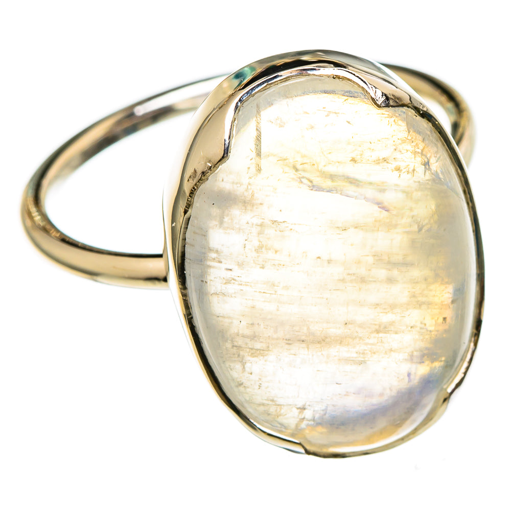 Rainbow Moonstone Rings handcrafted by Ana Silver Co - RING100641