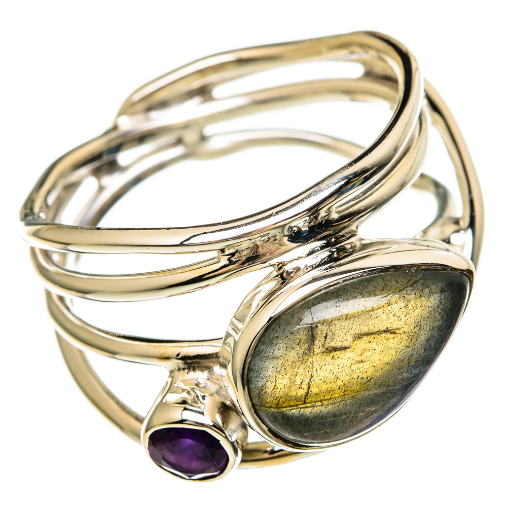 Labradorite Rings handcrafted by Ana Silver Co - RING100644
