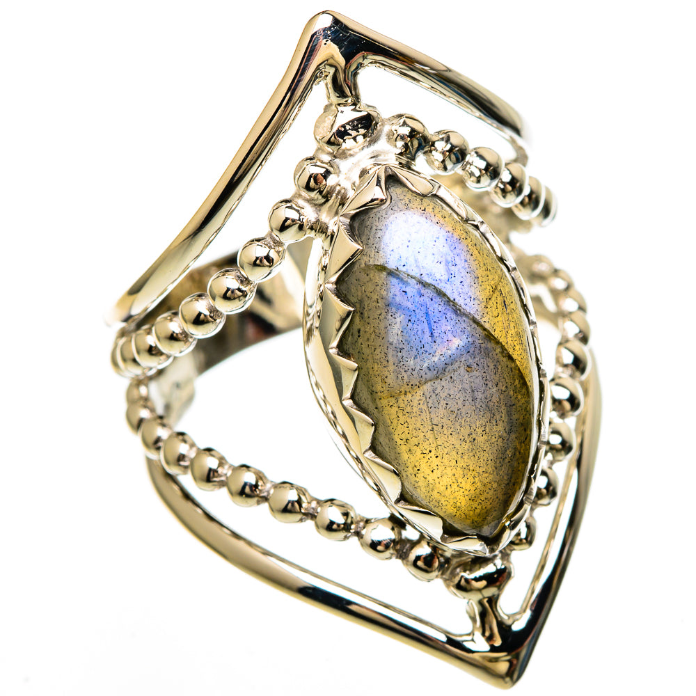 Labradorite Rings handcrafted by Ana Silver Co - RING100648