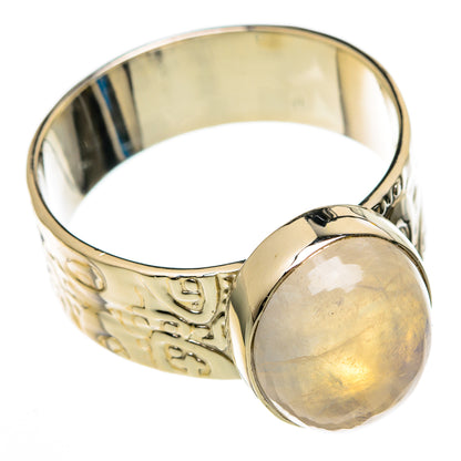 Rainbow Moonstone Rings handcrafted by Ana Silver Co - RING100654