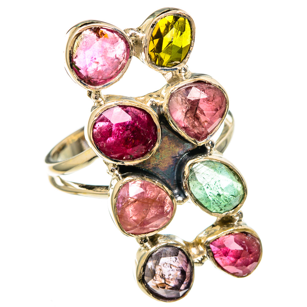 Multi-Tourmaline Rings handcrafted by Ana Silver Co - RING100672
