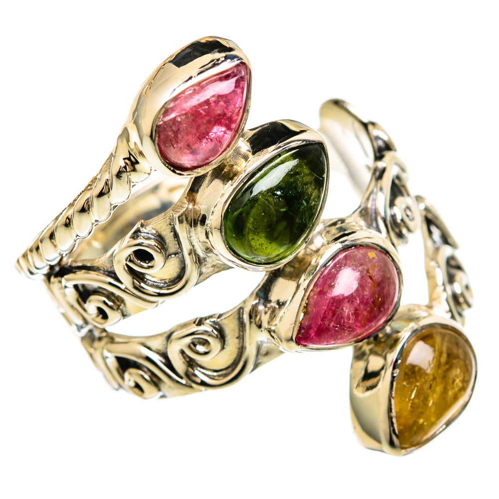 Multi-Tourmaline Rings handcrafted by Ana Silver Co - RING100673