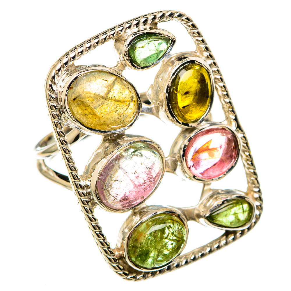 Multi-Tourmaline Rings handcrafted by Ana Silver Co - RING100674