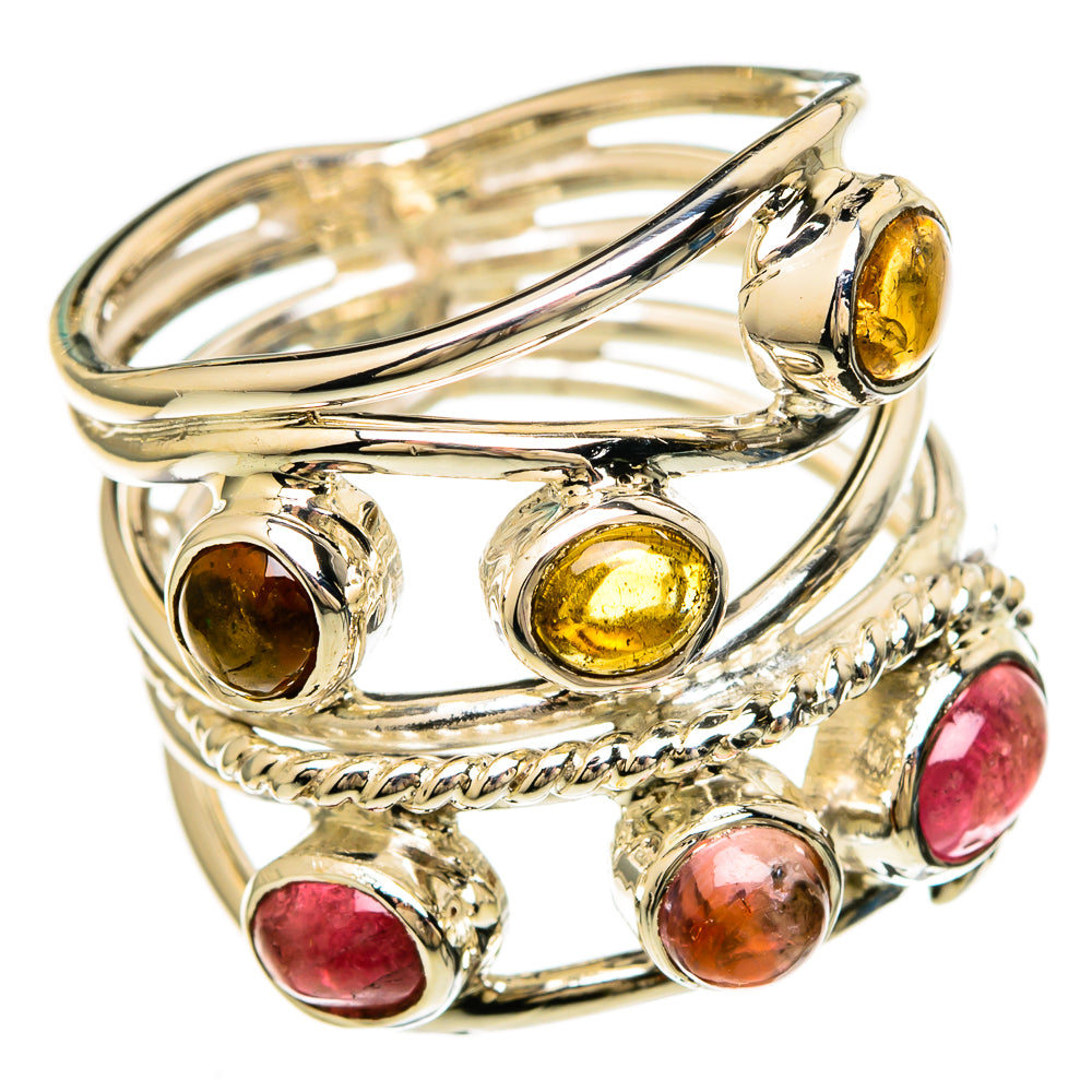 Multi-Tourmaline Rings handcrafted by Ana Silver Co - RING100680