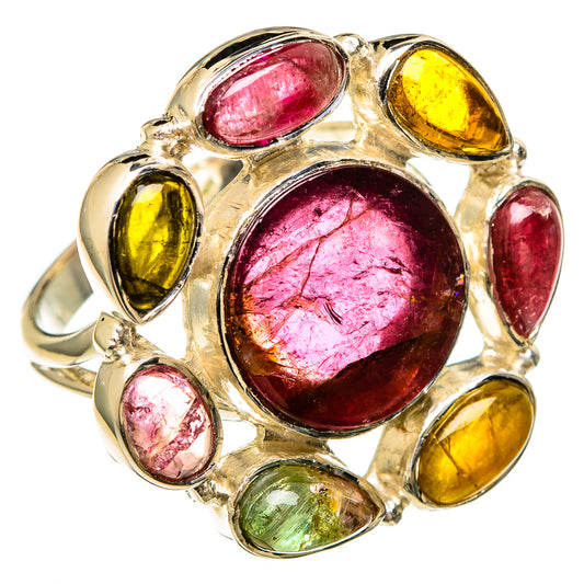 Watermelon Tourmaline Rings handcrafted by Ana Silver Co - RING100682