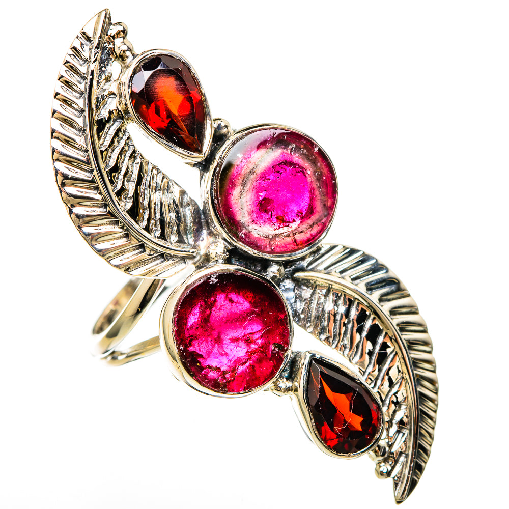 Watermelon Tourmaline Rings handcrafted by Ana Silver Co - RING100693