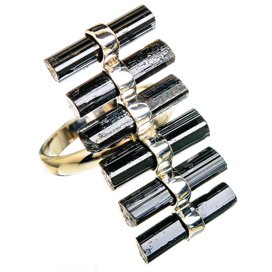 Black Tourmaline Rings handcrafted by Ana Silver Co - RING100711