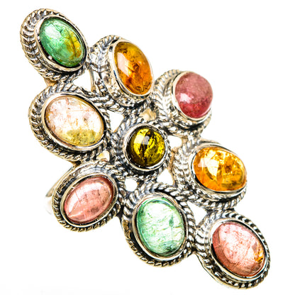 Multi-Tourmaline Rings handcrafted by Ana Silver Co - RING100715