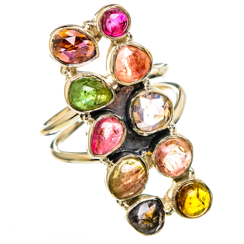 Multi-Tourmaline Rings handcrafted by Ana Silver Co - RING100716