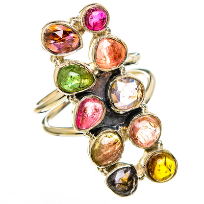 Multi-Tourmaline Rings handcrafted by Ana Silver Co - RING100716