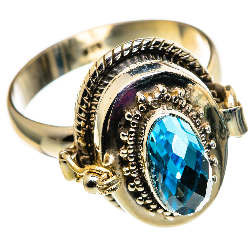 Swiss Blue Topaz Rings handcrafted by Ana Silver Co - RING100722