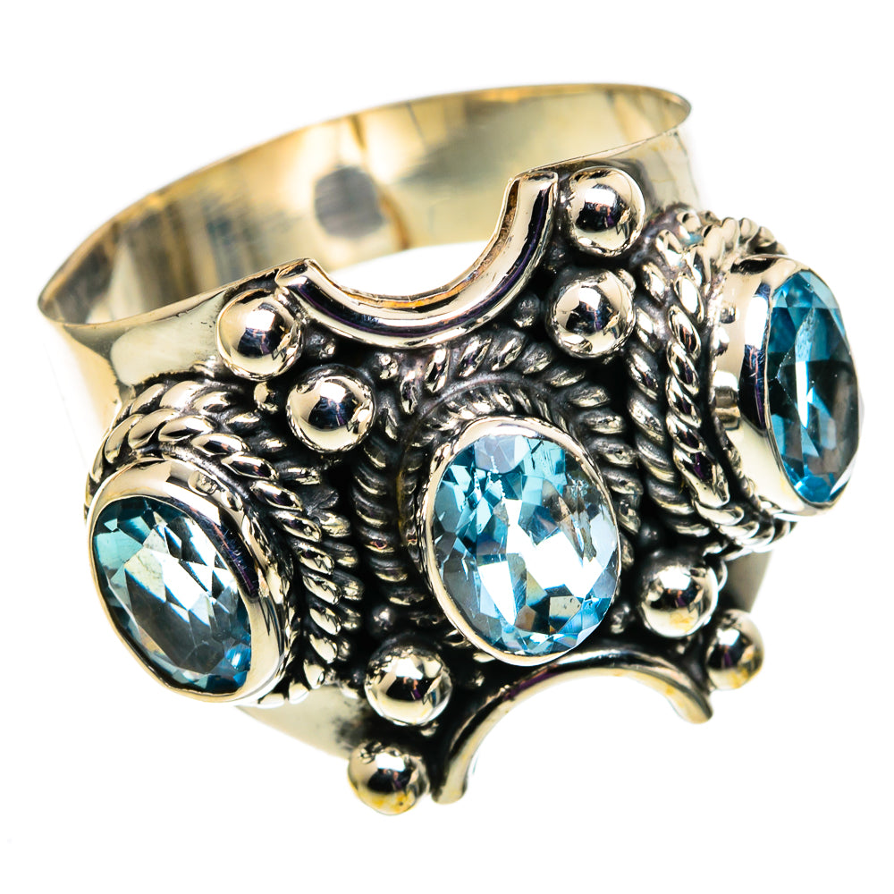 Blue Topaz Rings handcrafted by Ana Silver Co - RING100725