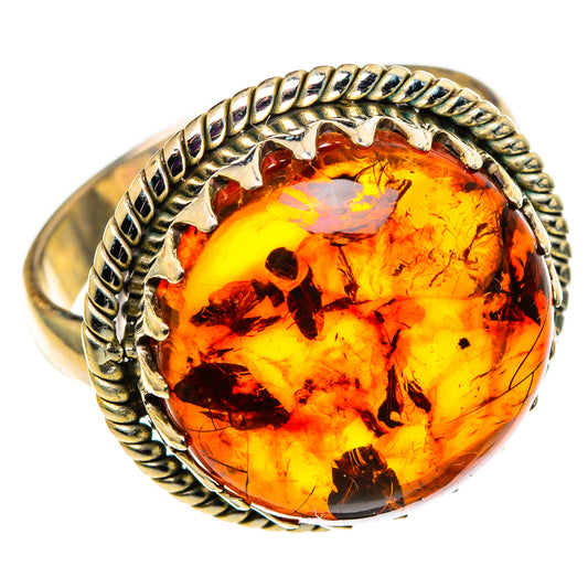 Baltic Amber Rings handcrafted by Ana Silver Co - RING100731