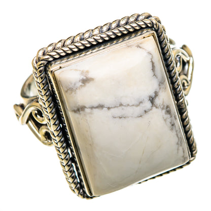 Howlite Rings handcrafted by Ana Silver Co - RING100740