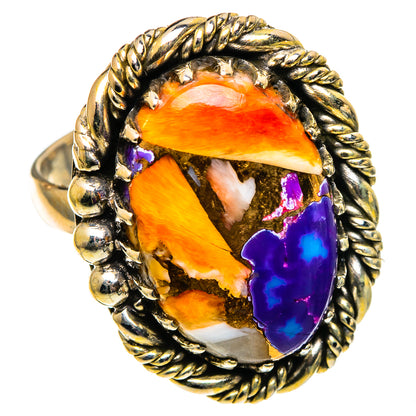 Spiny Oyster Turquoise Rings handcrafted by Ana Silver Co - RING100742