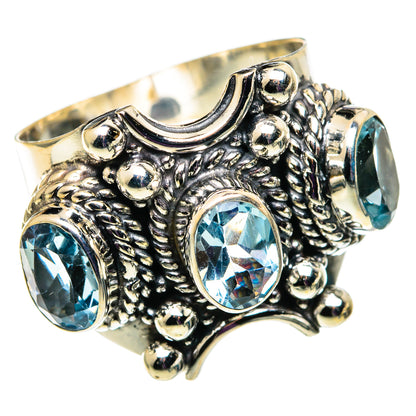 Blue Topaz Rings handcrafted by Ana Silver Co - RING100750 - Photo 2