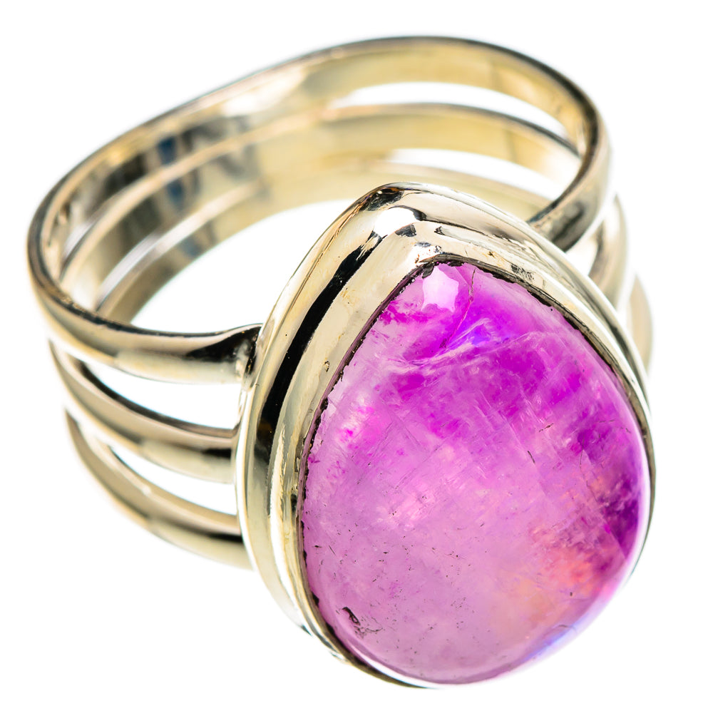 Pink Moonstone Rings handcrafted by Ana Silver Co - RING100757