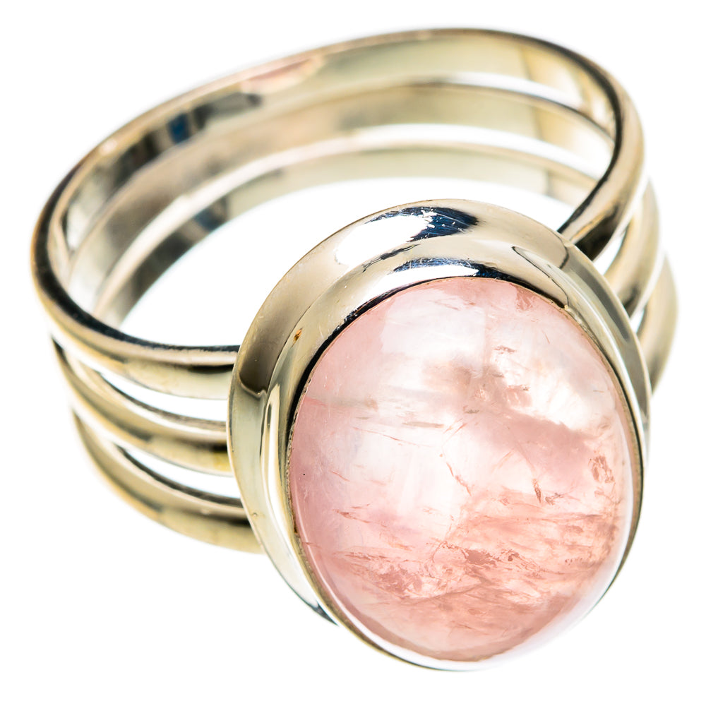 Rose Quartz Rings handcrafted by Ana Silver Co - RING100758