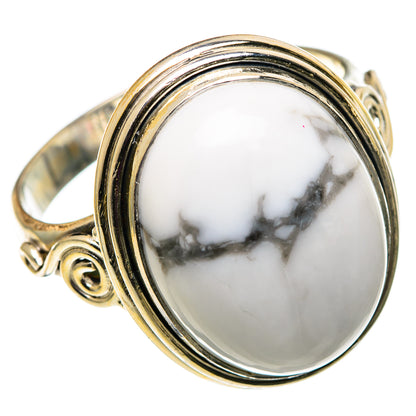Howlite Rings handcrafted by Ana Silver Co - RING100765 - Photo 2