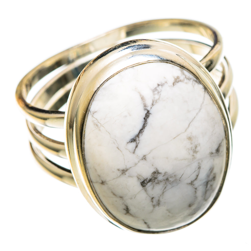 Howlite Rings handcrafted by Ana Silver Co - RING100766