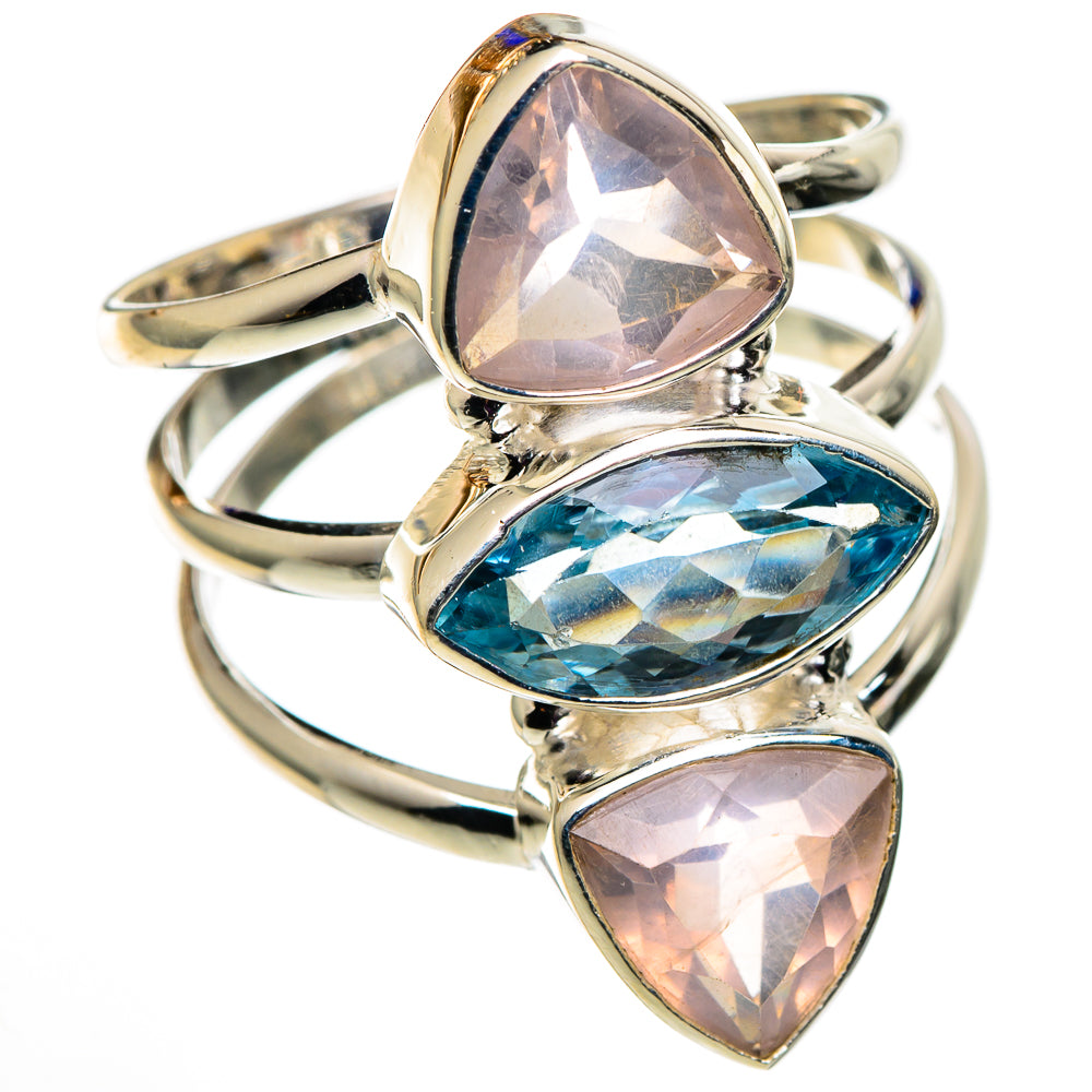 Rose Quartz Rings handcrafted by Ana Silver Co - RING100767