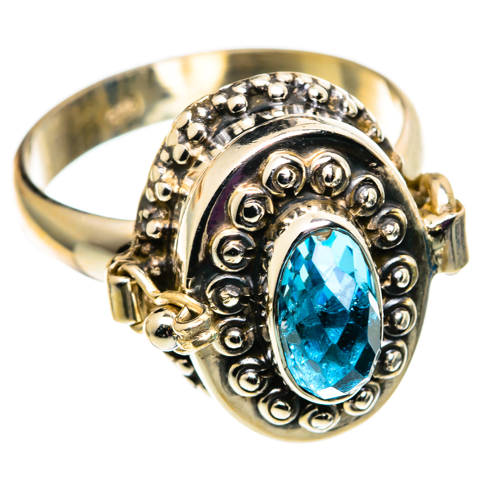 Swiss Blue Topaz Rings handcrafted by Ana Silver Co - RING100770