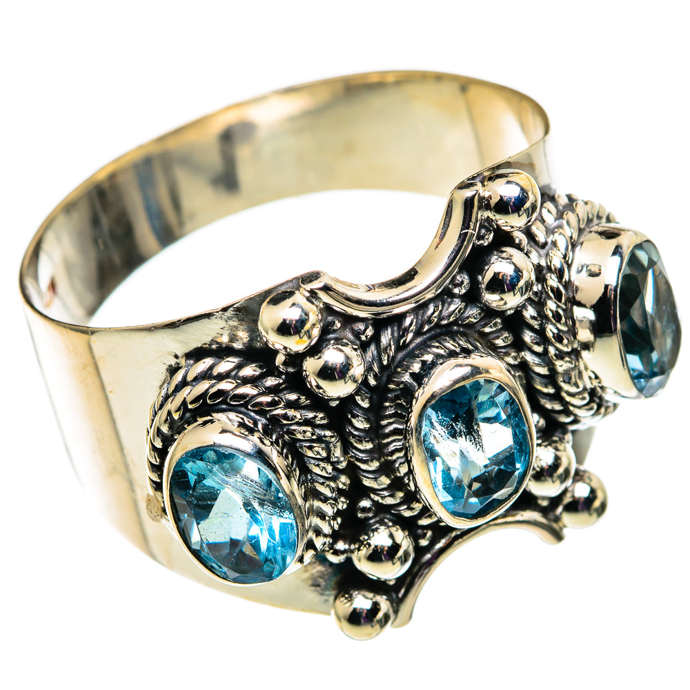 Blue Topaz Rings handcrafted by Ana Silver Co - RING100773 - Photo 2