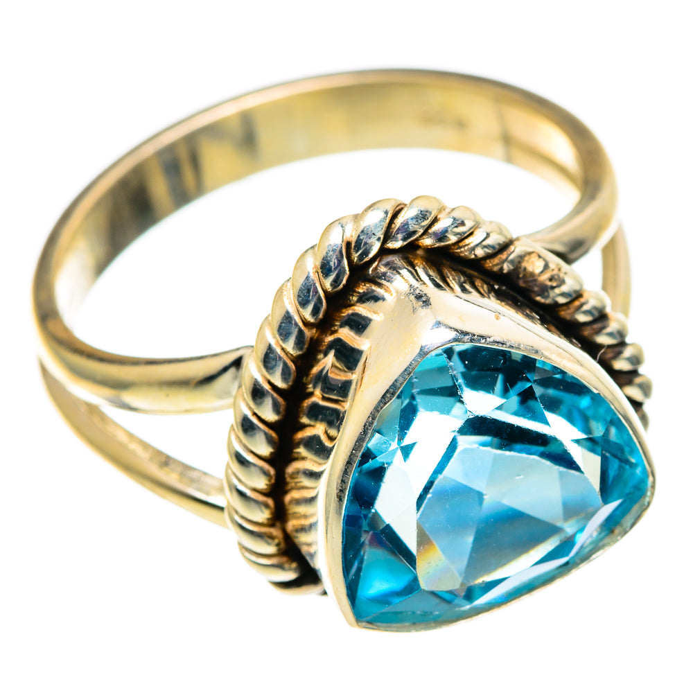 Blue Topaz Rings handcrafted by Ana Silver Co - RING100775