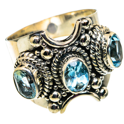 Blue Topaz Rings handcrafted by Ana Silver Co - RING100794