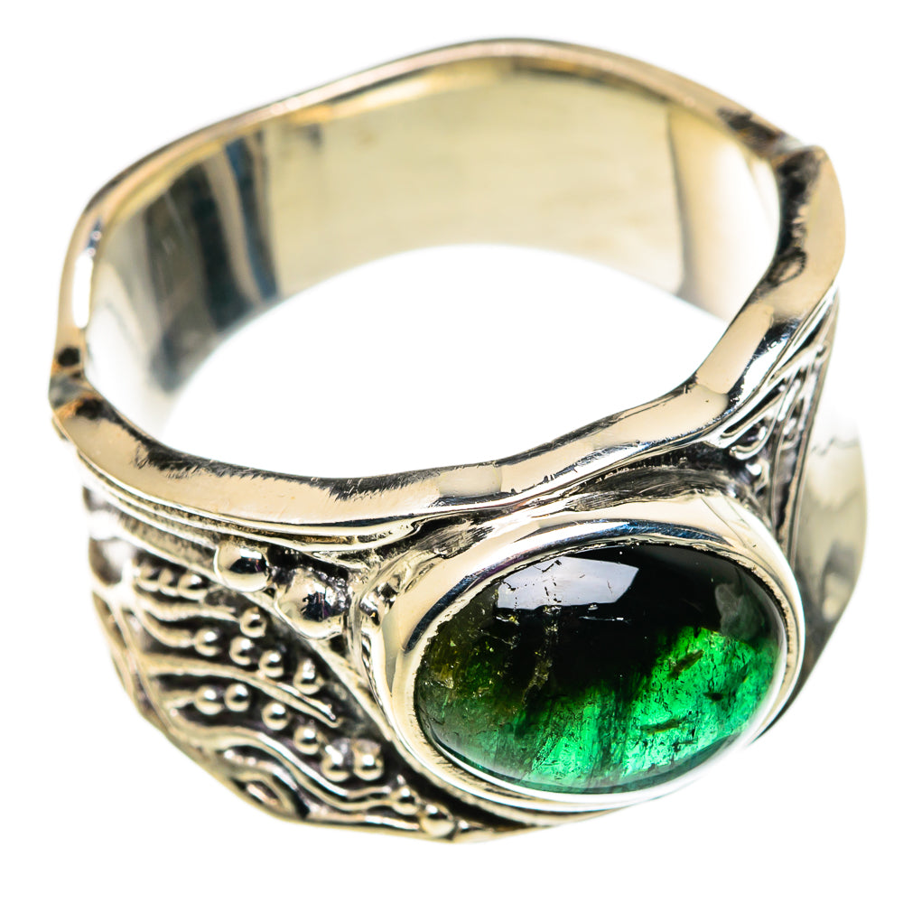 Green Tourmaline Rings handcrafted by Ana Silver Co - RING100798 - Photo 2