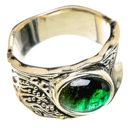 Green Tourmaline Rings handcrafted by Ana Silver Co - RING100798 - Photo 2