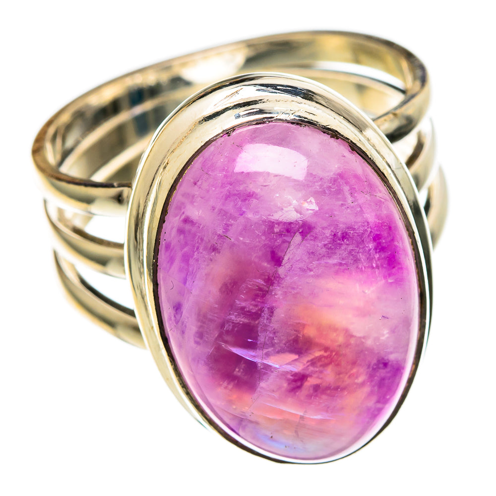 Pink Moonstone Rings handcrafted by Ana Silver Co - RING100800