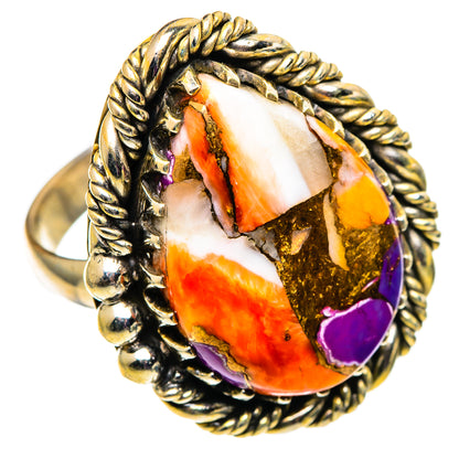 Spiny Oyster Turquoise Rings handcrafted by Ana Silver Co - RING100808