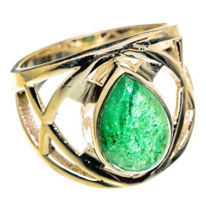 Green Aventurine Rings handcrafted by Ana Silver Co - RING100815