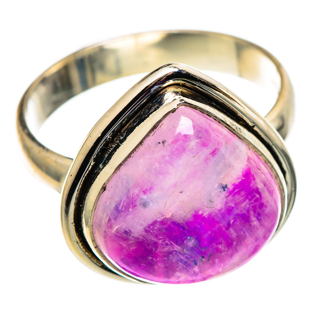 Pink Moonstone Rings handcrafted by Ana Silver Co - RING100818