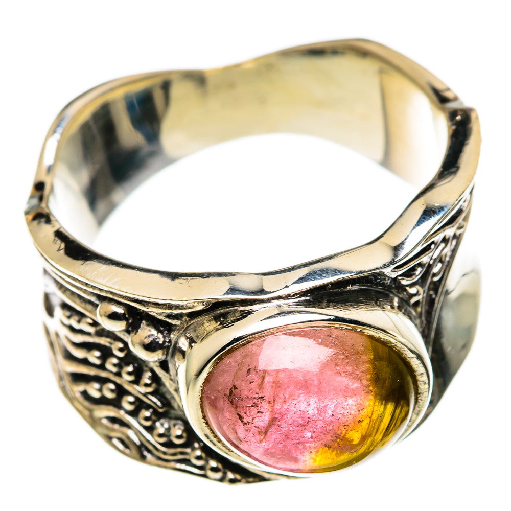 Watermelon Tourmaline Rings handcrafted by Ana Silver Co - RING100819