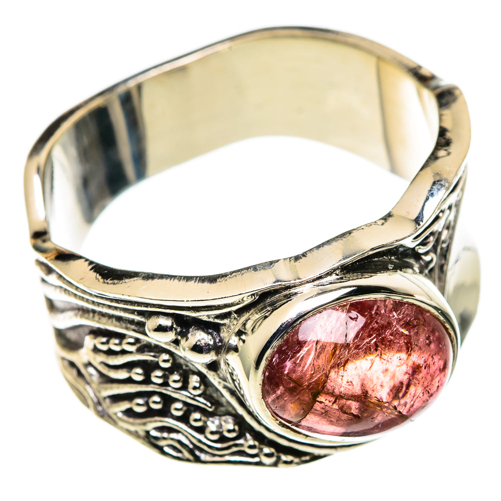 Pink Tourmaline Rings handcrafted by Ana Silver Co - RING100822
