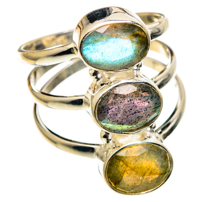 Labradorite Rings handcrafted by Ana Silver Co - RING100828