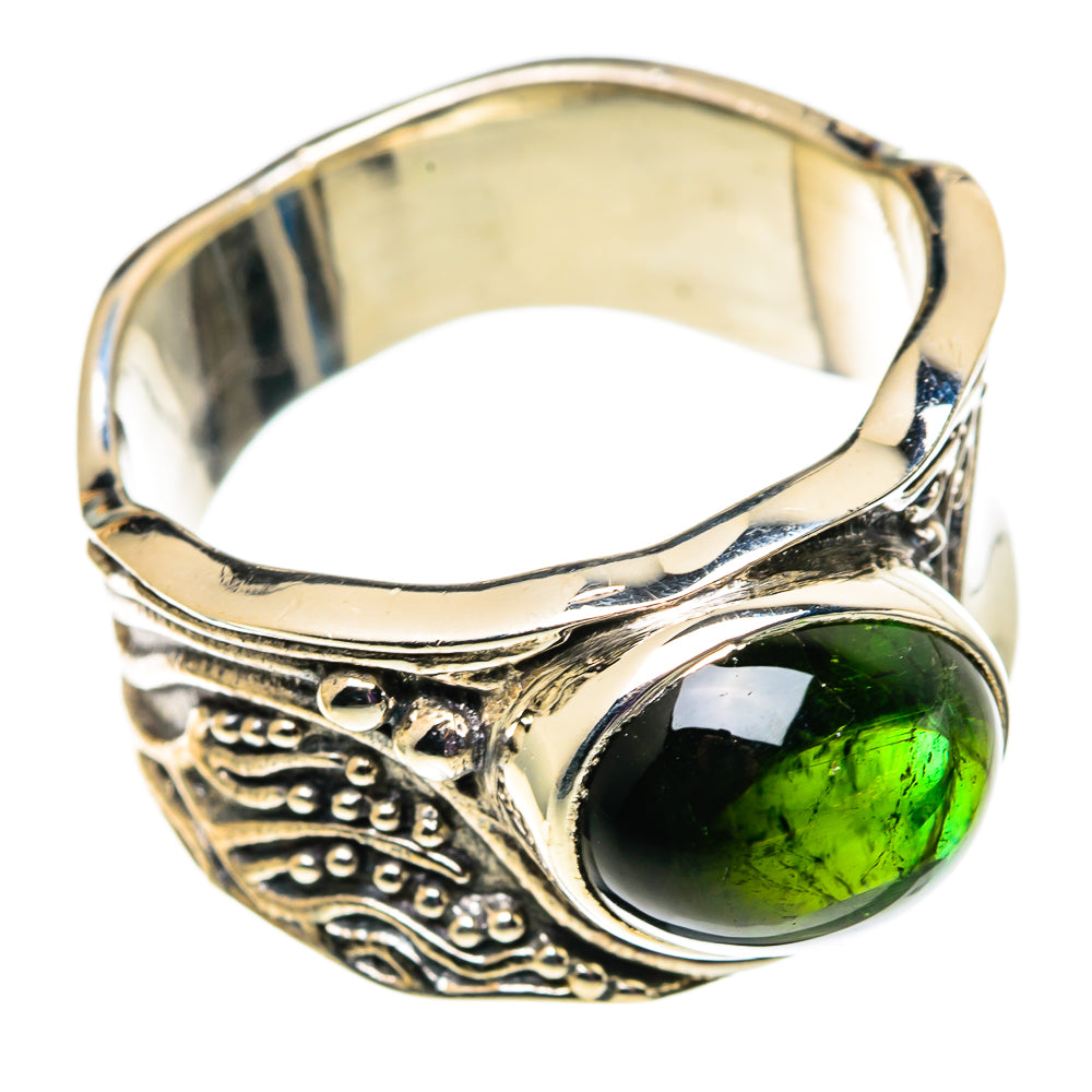 Green Tourmaline Rings handcrafted by Ana Silver Co - RING100834