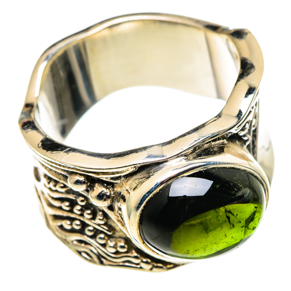 Green Tourmaline Rings handcrafted by Ana Silver Co - RING100850