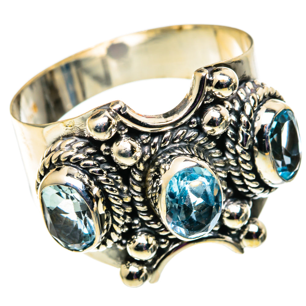 Blue Topaz Rings handcrafted by Ana Silver Co - RING100859 - Photo 2
