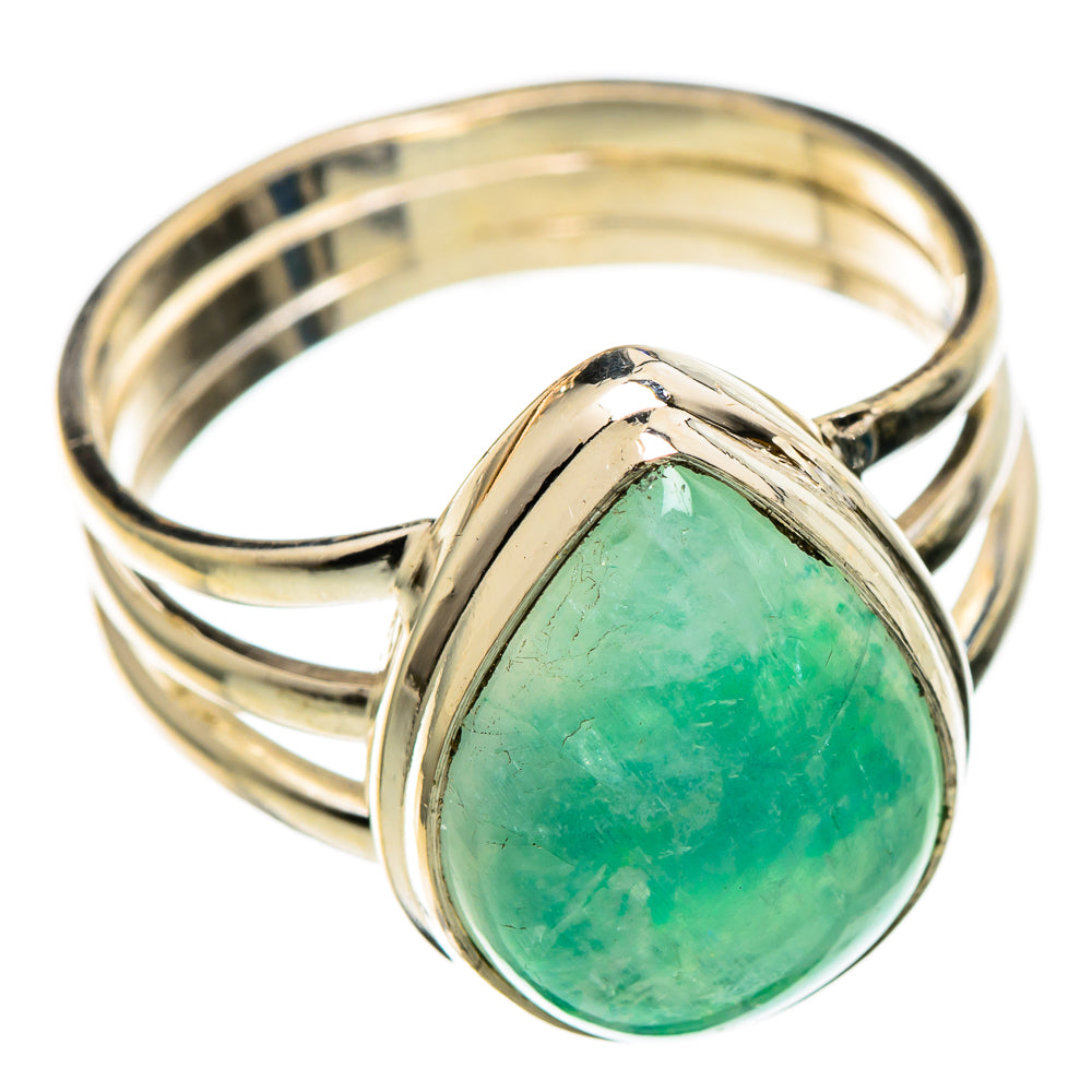 Green Moonstone Rings handcrafted by Ana Silver Co - RING100860