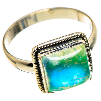Green Moonstone Rings handcrafted by Ana Silver Co - RING100861