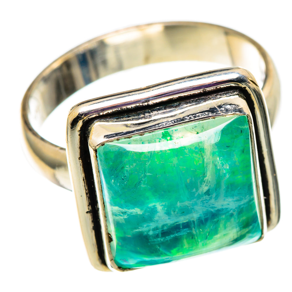 Green Moonstone Rings handcrafted by Ana Silver Co - RING100870